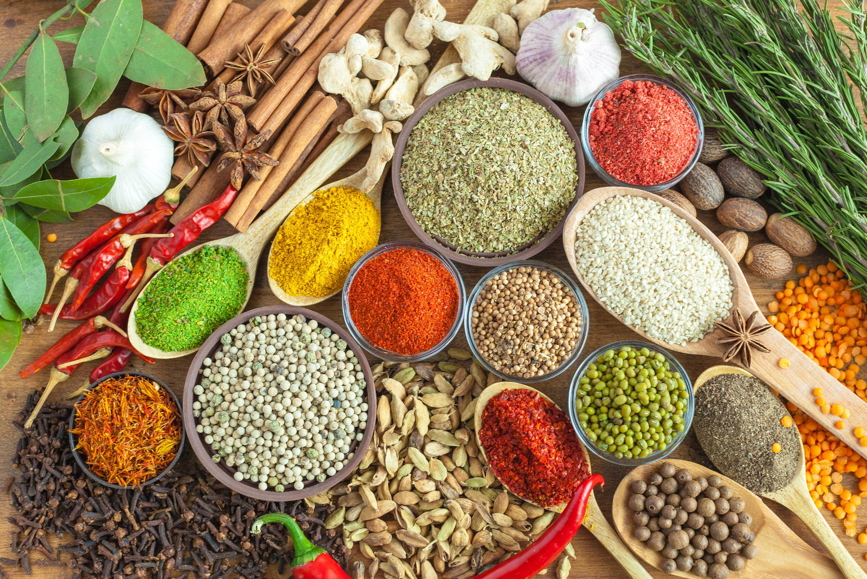 Herbs and spices are gluten-free and they enhance the flavours of food well!